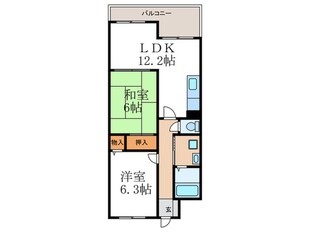 クラヴァス長岡京の物件間取画像